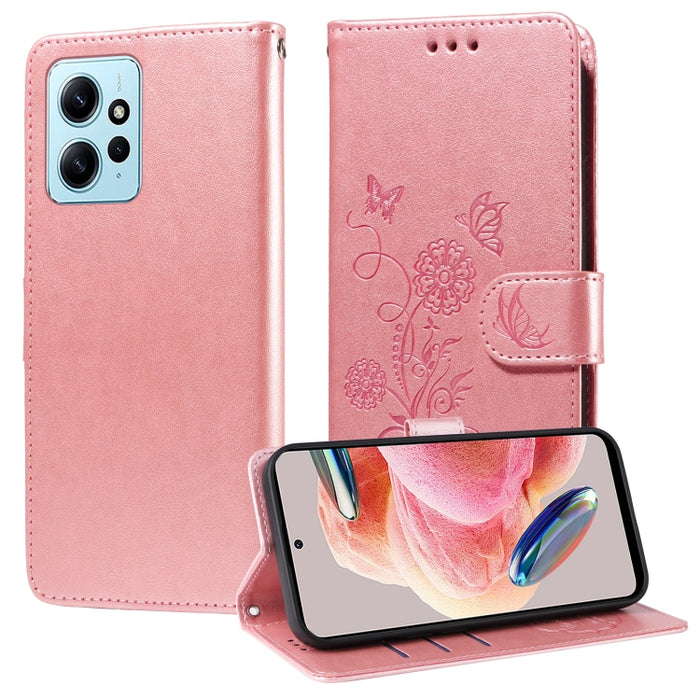 Funda de cuero para teléfono con diseño de flores de mariposa en relieve, For Redmi Note 14 5G, For Redmi Note 14 Pro 5G / Note 14 Pro+ 5G, For Redmi 14C, For Redmi K70 Ultra, For Redmi 13 4G / Note 13R, For Redmi K70 / K70 Pro, For Redmi Note 13 Pro 4...