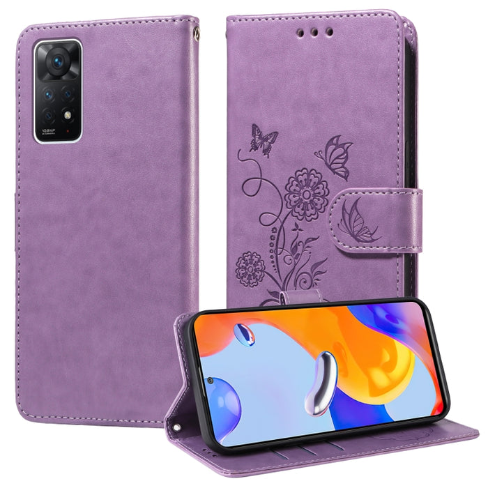 Funda de cuero para teléfono con diseño de flores de mariposa en relieve, For Redmi Note 12 Explorer / Note 12 Pro+, For Redmi Note 12 Pro 5G Global, For Redmi Note 12 5G Global, For Redmi Note 10 4G India / 10S 4G, For Redmi Note 11 SE 4G India       ...