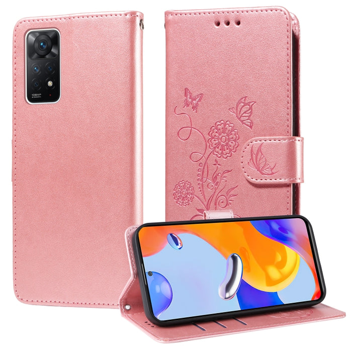 Funda de cuero para teléfono con diseño de flores de mariposa en relieve, For Redmi Note 12 Explorer / Note 12 Pro+, For Redmi Note 12 Pro 5G Global, For Redmi Note 12 5G Global, For Redmi Note 10 4G India / 10S 4G, For Redmi Note 11 SE 4G India       ...