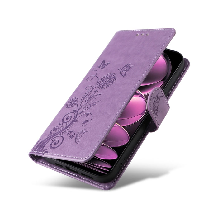 Funda de cuero para teléfono con diseño de flores de mariposa en relieve, For Redmi Note 12 Explorer / Note 12 Pro+, For Redmi Note 12 Pro 5G Global, For Redmi Note 12 5G Global, For Redmi Note 10 4G India / 10S 4G, For Redmi Note 11 SE 4G India       ...