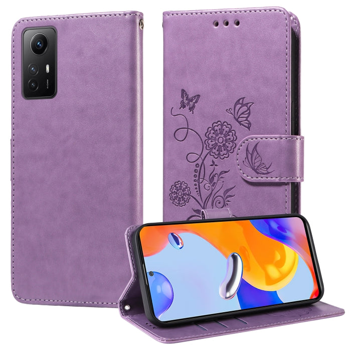Funda de cuero para teléfono con diseño de flores de mariposa en relieve, For Redmi Note 14 5G, For Redmi Note 14 Pro 5G / Note 14 Pro+ 5G, For Redmi 14C, For Redmi K70 Ultra, For Redmi 13 4G / Note 13R, For Redmi K70 / K70 Pro, For Redmi Note 13 Pro 4...