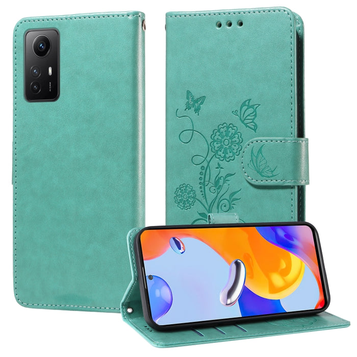 Funda de cuero para teléfono con diseño de flores de mariposa en relieve, For Redmi Note 14 5G, For Redmi Note 14 Pro 5G / Note 14 Pro+ 5G, For Redmi 14C, For Redmi K70 Ultra, For Redmi 13 4G / Note 13R, For Redmi K70 / K70 Pro, For Redmi Note 13 Pro 4...