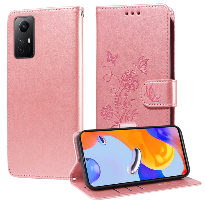 Funda de cuero para teléfono con diseño de flores de mariposa en relieve, For Redmi Note 14 5G, For Redmi Note 14 Pro 5G / Note 14 Pro+ 5G, For Redmi 14C, For Redmi K70 Ultra, For Redmi 13 4G / Note 13R, For Redmi K70 / K70 Pro, For Redmi Note 13 Pro 4...