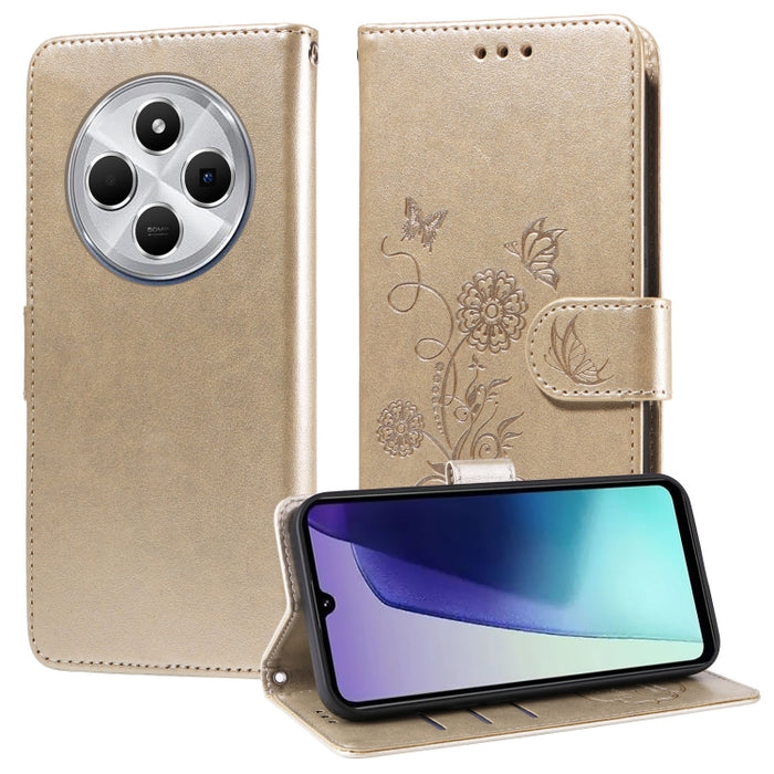 Funda de cuero para teléfono con diseño de flores de mariposa en relieve, For Redmi Note 14 5G, For Redmi Note 14 Pro 5G / Note 14 Pro+ 5G, For Redmi 14C, For Redmi K70 Ultra, For Redmi 13 4G / Note 13R, For Redmi K70 / K70 Pro, For Redmi Note 13 Pro 4...