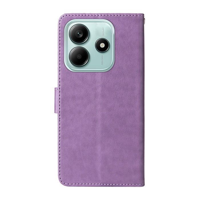 Funda de cuero para teléfono con diseño de flores de mariposa en relieve, For Redmi Note 14 5G, For Redmi Note 14 Pro 5G / Note 14 Pro+ 5G, For Redmi 14C, For Redmi K70 Ultra, For Redmi 13 4G / Note 13R, For Redmi K70 / K70 Pro, For Redmi Note 13 Pro 4...