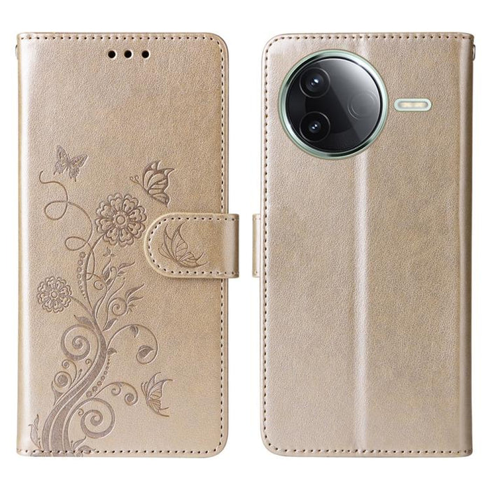 Funda de cuero para teléfono con diseño de flores de mariposa en relieve, For Redmi Note 14 5G, For Redmi Note 14 Pro 5G / Note 14 Pro+ 5G, For Redmi 14C, For Redmi K70 Ultra, For Redmi 13 4G / Note 13R, For Redmi K70 / K70 Pro, For Redmi Note 13 Pro 4...