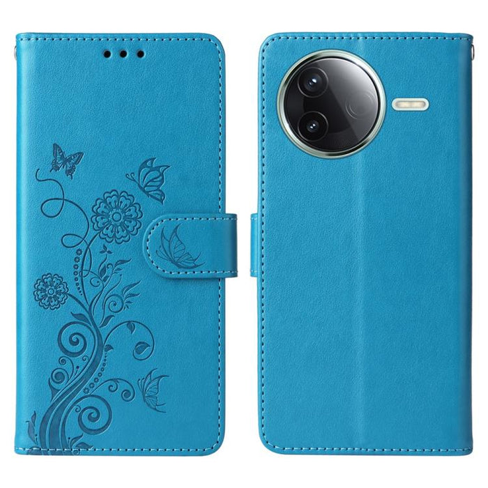 Funda de cuero para teléfono con diseño de flores de mariposa en relieve, For Redmi 15a 5G, For Redmi Turbo 5 Max 5G / Poco X8 Pro Max 5G, For Redmi Turbo 5 5G / Poco X8 Pro 5G, For Redmi Note 15 Pro+ 5G 163.3mm / Poco M8 Pro 5G                        ...