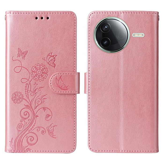 Funda de cuero para teléfono con diseño de flores de mariposa en relieve, For Redmi 15a 5G, For Redmi Turbo 5 Max 5G / Poco X8 Pro Max 5G, For Redmi Turbo 5 5G / Poco X8 Pro 5G, For Redmi Note 15 Pro+ 5G 163.3mm / Poco M8 Pro 5G                        ...