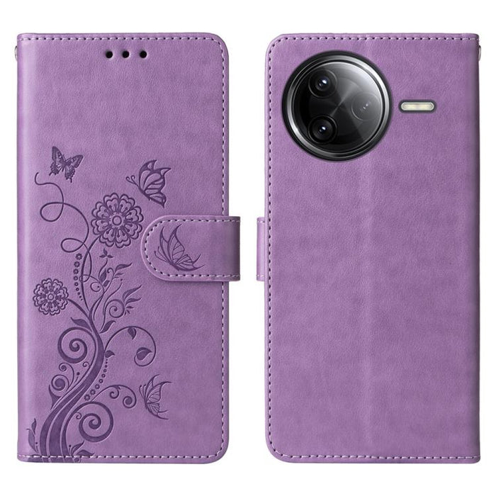 Funda de cuero para teléfono con diseño de flores de mariposa en relieve, For Redmi Note 14 5G, For Redmi Note 14 Pro 5G / Note 14 Pro+ 5G, For Redmi 14C, For Redmi K70 Ultra, For Redmi 13 4G / Note 13R, For Redmi K70 / K70 Pro, For Redmi Note 13 Pro 4...