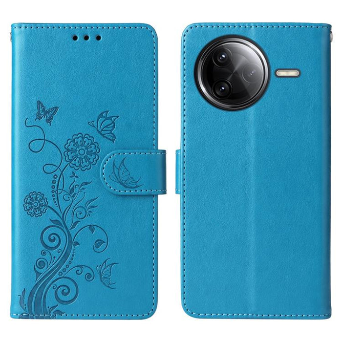 Funda de cuero para teléfono con diseño de flores de mariposa en relieve, For Redmi Note 14 5G, For Redmi Note 14 Pro 5G / Note 14 Pro+ 5G, For Redmi 14C, For Redmi K70 Ultra, For Redmi 13 4G / Note 13R, For Redmi K70 / K70 Pro, For Redmi Note 13 Pro 4...