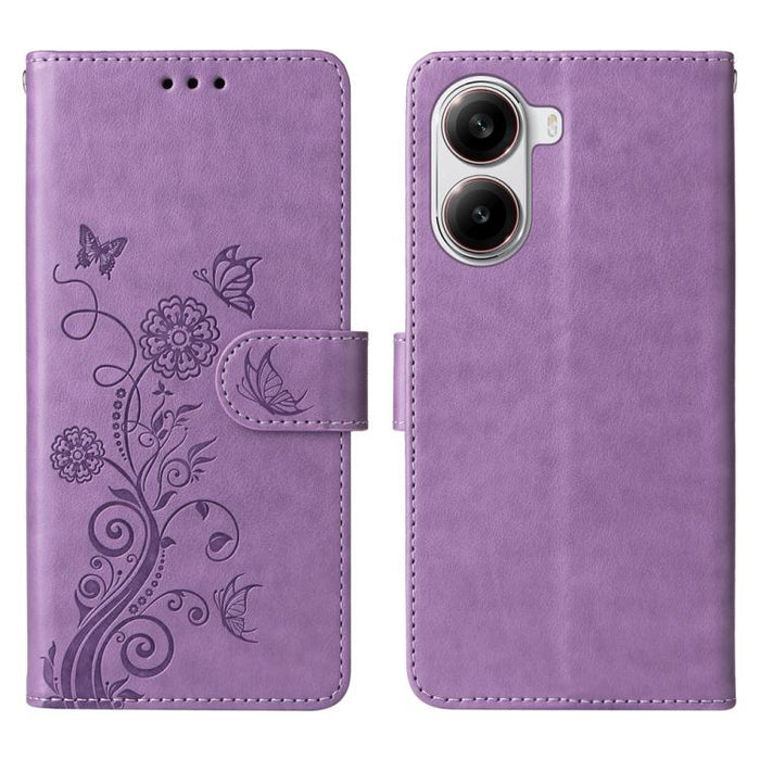 Funda de cuero para teléfono con diseño de flores de mariposa en relieve, For Redmi Note 14 5G, For Redmi Note 14 Pro 5G / Note 14 Pro+ 5G, For Redmi 14C, For Redmi K70 Ultra, For Redmi 13 4G / Note 13R, For Redmi K70 / K70 Pro, For Redmi Note 13 Pro 4...