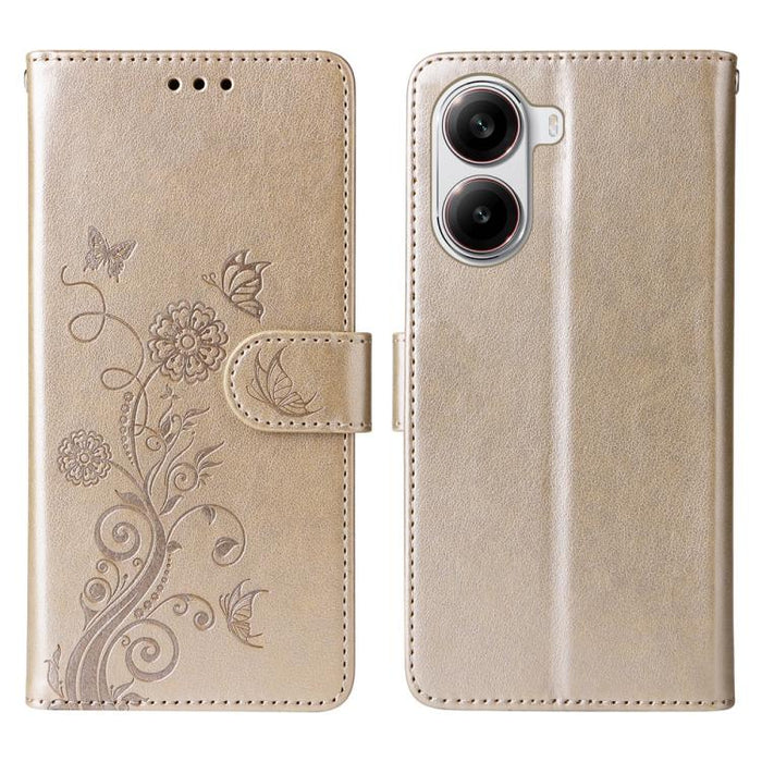 Funda de cuero para teléfono con diseño de flores de mariposa en relieve, For Redmi Note 14 5G, For Redmi Note 14 Pro 5G / Note 14 Pro+ 5G, For Redmi 14C, For Redmi K70 Ultra, For Redmi 13 4G / Note 13R, For Redmi K70 / K70 Pro, For Redmi Note 13 Pro 4...