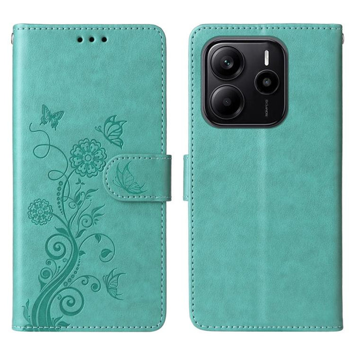 Funda de cuero para teléfono con diseño de flores de mariposa en relieve, For Redmi Note 14 5G, For Redmi Note 14 Pro 5G / Note 14 Pro+ 5G, For Redmi 14C, For Redmi K70 Ultra, For Redmi 13 4G / Note 13R, For Redmi K70 / K70 Pro, For Redmi Note 13 Pro 4...