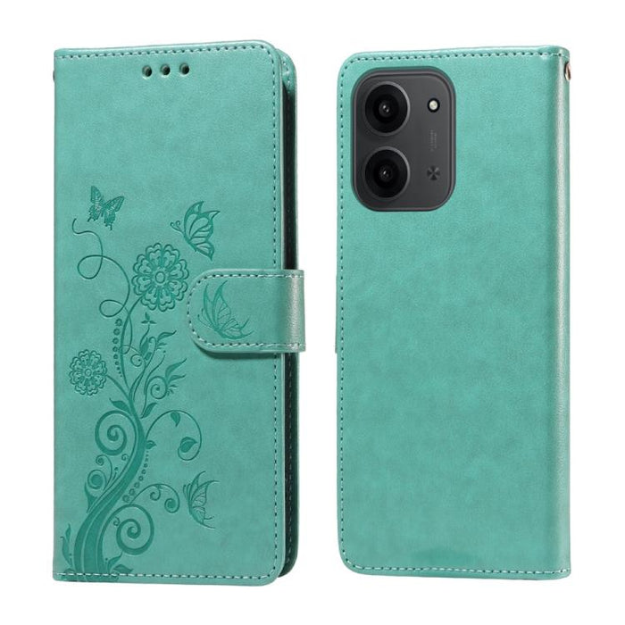 Funda de cuero para teléfono con diseño de flores de mariposa en relieve, For Redmi 15a 5G, For Redmi Turbo 5 Max 5G / Poco X8 Pro Max 5G, For Redmi Turbo 5 5G / Poco X8 Pro 5G, For Redmi Note 15 Pro+ 5G 163.3mm / Poco M8 Pro 5G                        ...