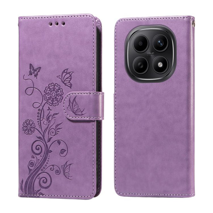 Funda de cuero para teléfono con diseño de flores de mariposa en relieve, For Redmi 15a 5G, For Redmi Turbo 5 Max 5G / Poco X8 Pro Max 5G, For Redmi Turbo 5 5G / Poco X8 Pro 5G, For Redmi Note 15 Pro+ 5G 163.3mm / Poco M8 Pro 5G                        ...