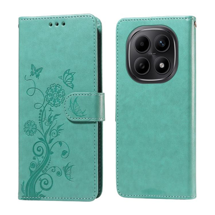 Funda de cuero para teléfono con diseño de flores de mariposa en relieve, For Redmi 15a 5G, For Redmi Turbo 5 Max 5G / Poco X8 Pro Max 5G, For Redmi Turbo 5 5G / Poco X8 Pro 5G, For Redmi Note 15 Pro+ 5G 163.3mm / Poco M8 Pro 5G                        ...
