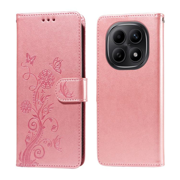 Funda de cuero para teléfono con diseño de flores de mariposa en relieve, For Redmi 15a 5G, For Redmi Turbo 5 Max 5G / Poco X8 Pro Max 5G, For Redmi Turbo 5 5G / Poco X8 Pro 5G, For Redmi Note 15 Pro+ 5G 163.3mm / Poco M8 Pro 5G                        ...