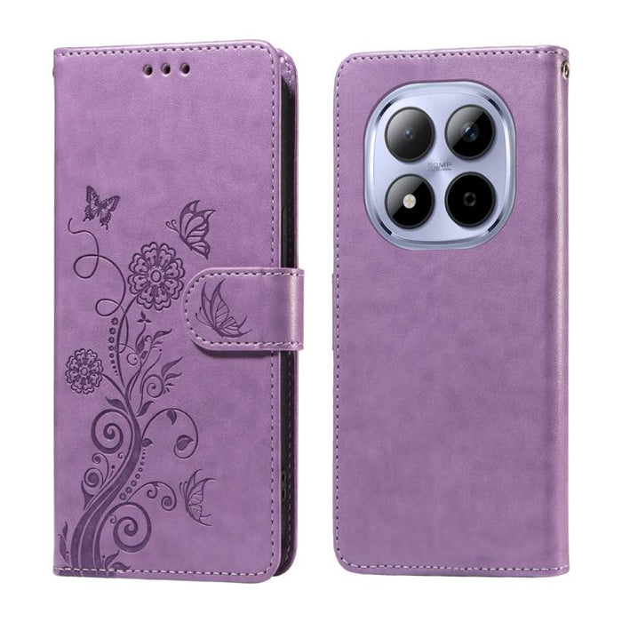 Funda de cuero para teléfono con diseño de flores de mariposa en relieve, For Redmi 15a 5G, For Redmi Turbo 5 Max 5G / Poco X8 Pro Max 5G, For Redmi Turbo 5 5G / Poco X8 Pro 5G, For Redmi Note 15 Pro+ 5G 163.3mm / Poco M8 Pro 5G                        ...
