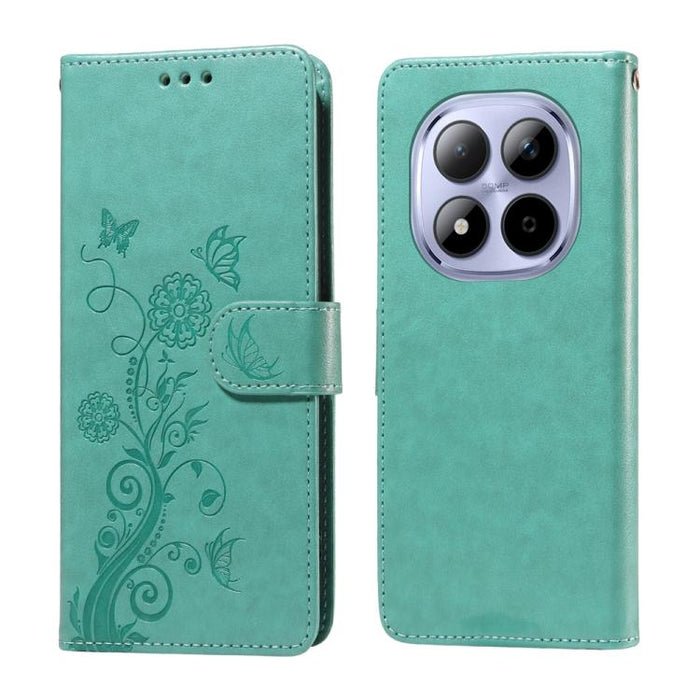Funda de cuero para teléfono con diseño de flores de mariposa en relieve, For Redmi 15a 5G, For Redmi Turbo 5 Max 5G / Poco X8 Pro Max 5G, For Redmi Turbo 5 5G / Poco X8 Pro 5G, For Redmi Note 15 Pro+ 5G 163.3mm / Poco M8 Pro 5G                        ...