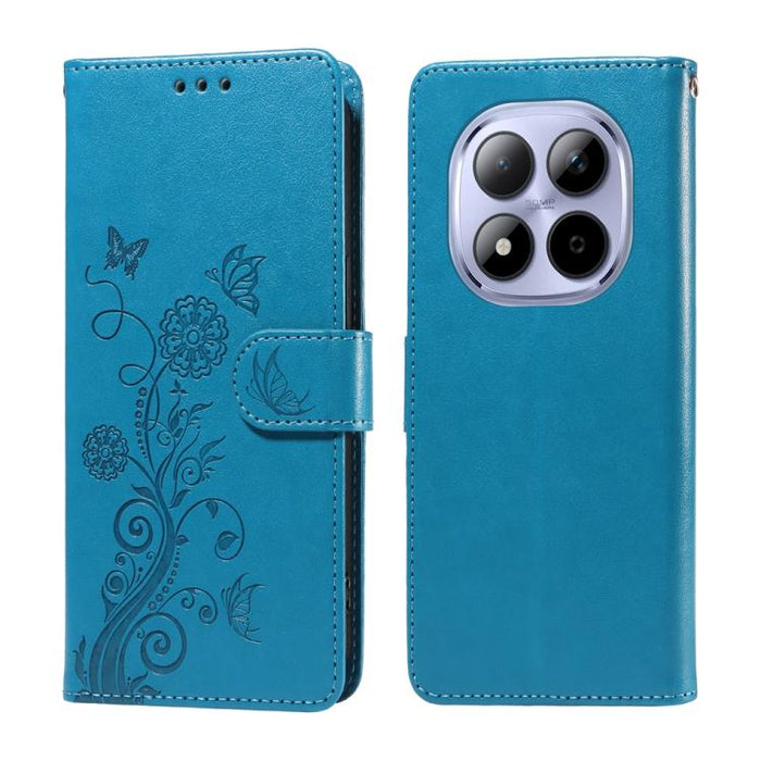 Funda de cuero para teléfono con diseño de flores de mariposa en relieve, For Redmi 15a 5G, For Redmi Turbo 5 Max 5G / Poco X8 Pro Max 5G, For Redmi Turbo 5 5G / Poco X8 Pro 5G, For Redmi Note 15 Pro+ 5G 163.3mm / Poco M8 Pro 5G                        ...