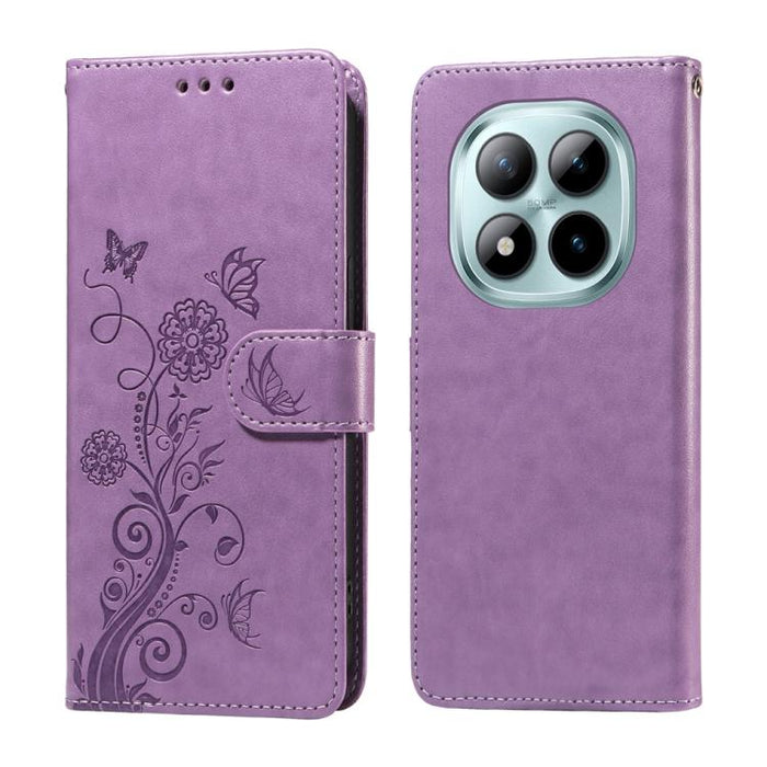 Funda de cuero para teléfono con diseño de flores de mariposa en relieve, For Redmi 15a 5G, For Redmi Turbo 5 Max 5G / Poco X8 Pro Max 5G, For Redmi Turbo 5 5G / Poco X8 Pro 5G, For Redmi Note 15 Pro+ 5G 163.3mm / Poco M8 Pro 5G                        ...