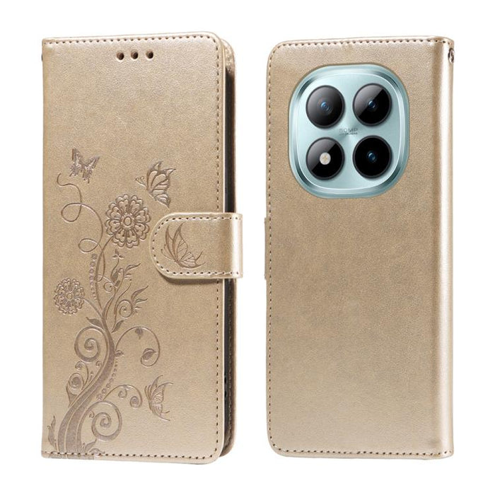 Funda de cuero para teléfono con diseño de flores de mariposa en relieve, For Redmi 15a 5G, For Redmi Turbo 5 Max 5G / Poco X8 Pro Max 5G, For Redmi Turbo 5 5G / Poco X8 Pro 5G, For Redmi Note 15 Pro+ 5G 163.3mm / Poco M8 Pro 5G                        ...