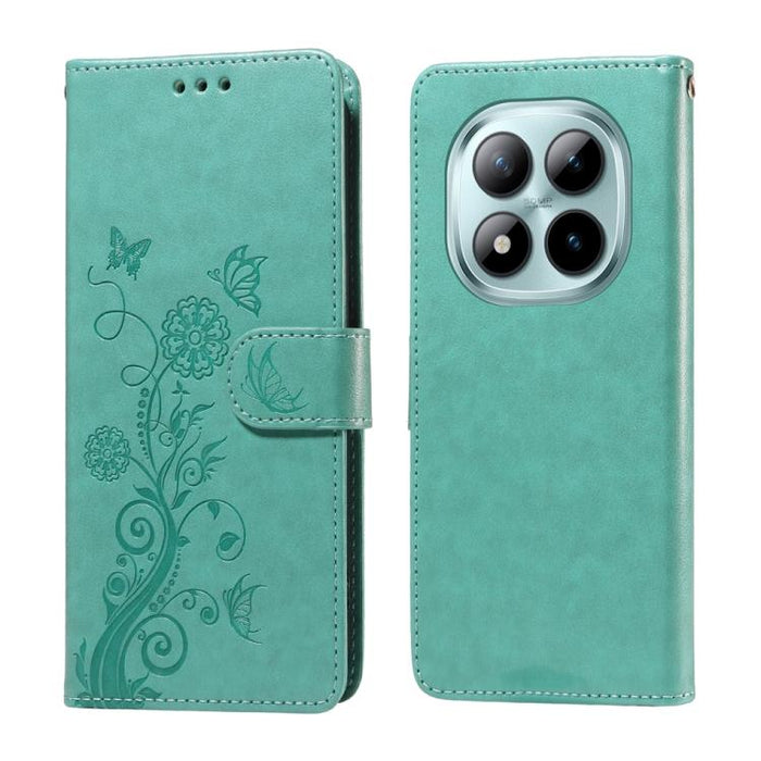 Funda de cuero para teléfono con diseño de flores de mariposa en relieve, For Redmi 15a 5G, For Redmi Turbo 5 Max 5G / Poco X8 Pro Max 5G, For Redmi Turbo 5 5G / Poco X8 Pro 5G, For Redmi Note 15 Pro+ 5G 163.3mm / Poco M8 Pro 5G                        ...
