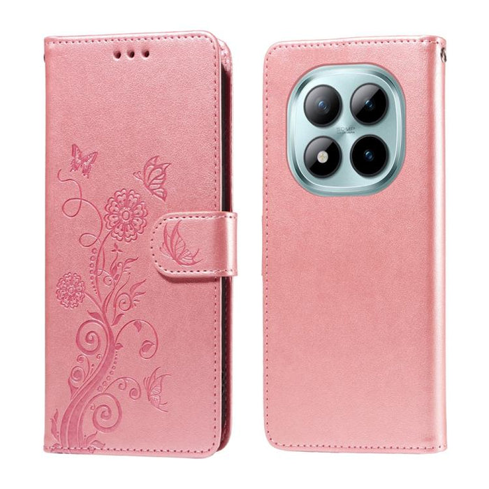 Funda de cuero para teléfono con diseño de flores de mariposa en relieve, For Redmi 15a 5G, For Redmi Turbo 5 Max 5G / Poco X8 Pro Max 5G, For Redmi Turbo 5 5G / Poco X8 Pro 5G, For Redmi Note 15 Pro+ 5G 163.3mm / Poco M8 Pro 5G                        ...