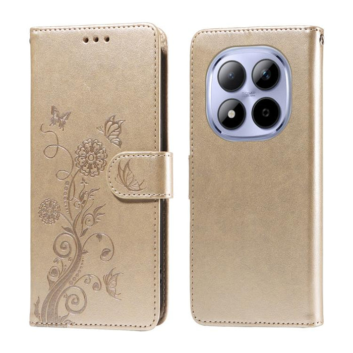 Funda de cuero para teléfono con diseño de flores de mariposa en relieve, For Redmi 15a 5G, For Redmi Turbo 5 Max 5G / Poco X8 Pro Max 5G, For Redmi Turbo 5 5G / Poco X8 Pro 5G, For Redmi Note 15 Pro+ 5G 163.3mm / Poco M8 Pro 5G                        ...