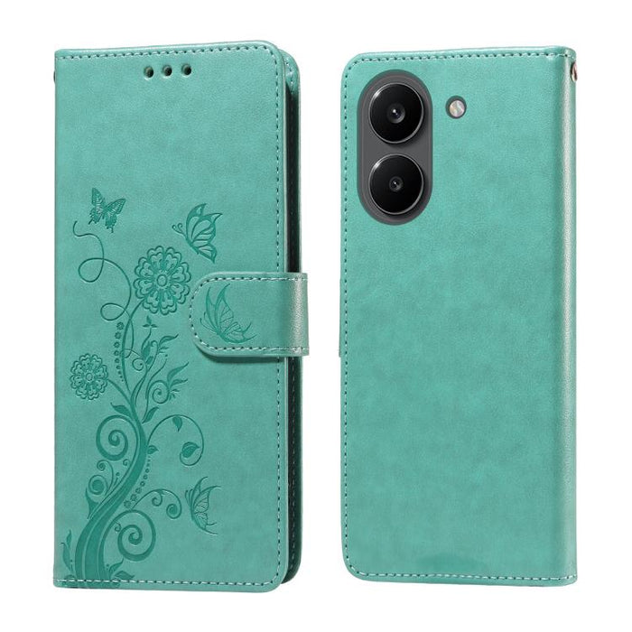 Funda de cuero para teléfono con diseño de flores de mariposa en relieve, For Redmi 15a 5G, For Redmi Turbo 5 Max 5G / Poco X8 Pro Max 5G, For Redmi Turbo 5 5G / Poco X8 Pro 5G, For Redmi Note 15 Pro+ 5G 163.3mm / Poco M8 Pro 5G                        ...