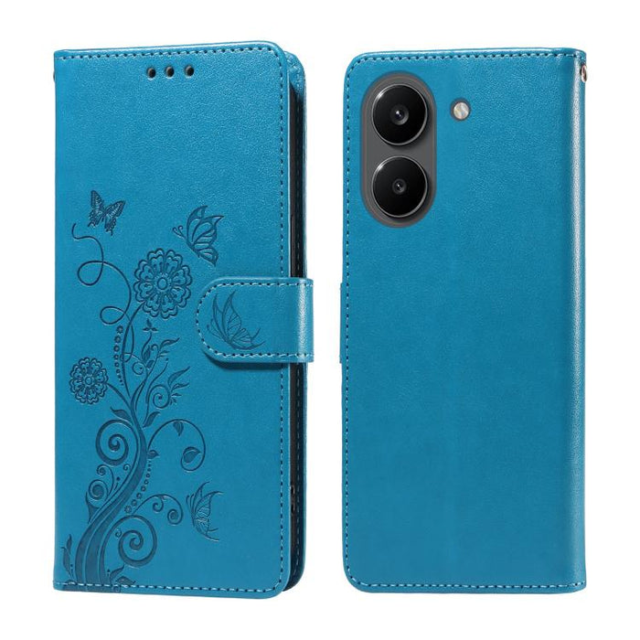 Funda de cuero para teléfono con diseño de flores de mariposa en relieve, For Redmi 15a 5G, For Redmi Turbo 5 Max 5G / Poco X8 Pro Max 5G, For Redmi Turbo 5 5G / Poco X8 Pro 5G, For Redmi Note 15 Pro+ 5G 163.3mm / Poco M8 Pro 5G                        ...