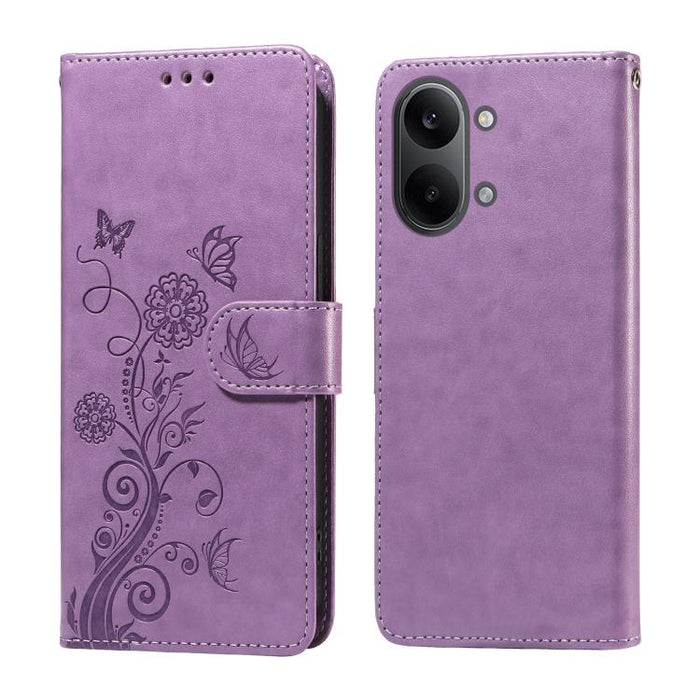 Funda de cuero para teléfono con diseño de flores de mariposa en relieve, For Redmi 15a 5G, For Redmi Turbo 5 Max 5G / Poco X8 Pro Max 5G, For Redmi Turbo 5 5G / Poco X8 Pro 5G, For Redmi Note 15 Pro+ 5G 163.3mm / Poco M8 Pro 5G                        ...