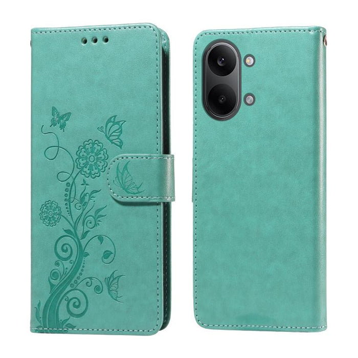 Funda de cuero para teléfono con diseño de flores de mariposa en relieve, For Redmi 15a 5G, For Redmi Turbo 5 Max 5G / Poco X8 Pro Max 5G, For Redmi Turbo 5 5G / Poco X8 Pro 5G, For Redmi Note 15 Pro+ 5G 163.3mm / Poco M8 Pro 5G                        ...