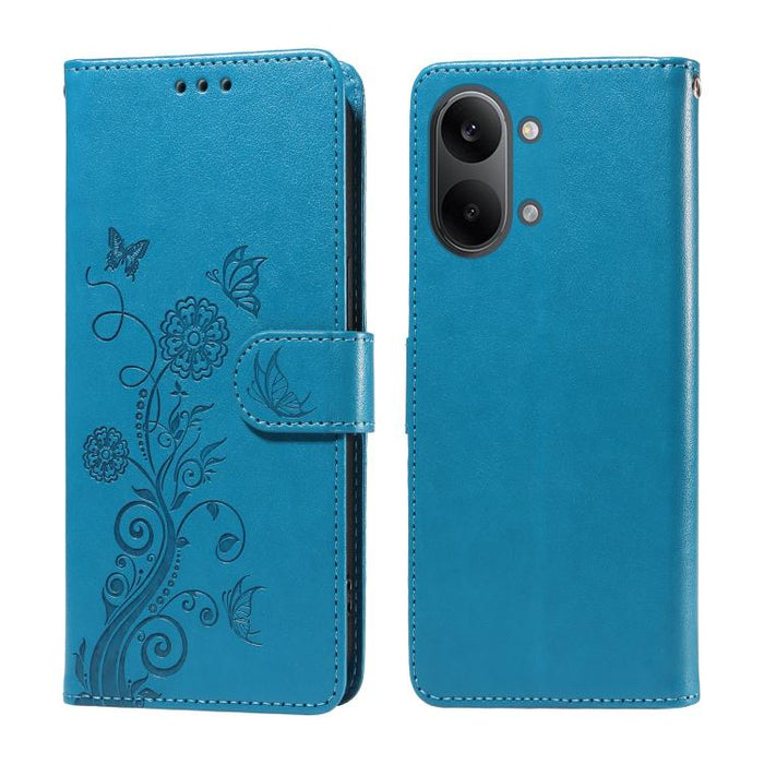 Funda de cuero para teléfono con diseño de flores de mariposa en relieve, For Redmi 15a 5G, For Redmi Turbo 5 Max 5G / Poco X8 Pro Max 5G, For Redmi Turbo 5 5G / Poco X8 Pro 5G, For Redmi Note 15 Pro+ 5G 163.3mm / Poco M8 Pro 5G                        ...