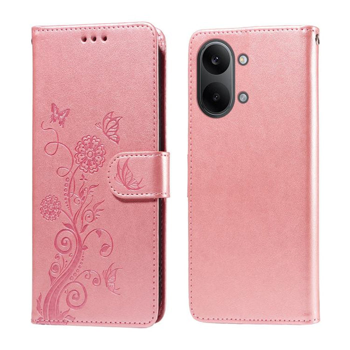 Funda de cuero para teléfono con diseño de flores de mariposa en relieve, For Redmi 15a 5G, For Redmi Turbo 5 Max 5G / Poco X8 Pro Max 5G, For Redmi Turbo 5 5G / Poco X8 Pro 5G, For Redmi Note 15 Pro+ 5G 163.3mm / Poco M8 Pro 5G                        ...