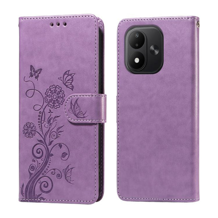 Funda de cuero para teléfono con diseño de flores de mariposa en relieve, For Redmi 15a 5G, For Redmi Turbo 5 Max 5G / Poco X8 Pro Max 5G, For Redmi Turbo 5 5G / Poco X8 Pro 5G, For Redmi Note 15 Pro+ 5G 163.3mm / Poco M8 Pro 5G                        ...