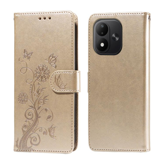 Funda de cuero para teléfono con diseño de flores de mariposa en relieve, For Redmi 15a 5G, For Redmi Turbo 5 Max 5G / Poco X8 Pro Max 5G, For Redmi Turbo 5 5G / Poco X8 Pro 5G, For Redmi Note 15 Pro+ 5G 163.3mm / Poco M8 Pro 5G                        ...