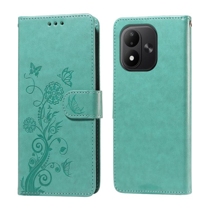 Funda de cuero para teléfono con diseño de flores de mariposa en relieve, For Redmi 15a 5G, For Redmi Turbo 5 Max 5G / Poco X8 Pro Max 5G, For Redmi Turbo 5 5G / Poco X8 Pro 5G, For Redmi Note 15 Pro+ 5G 163.3mm / Poco M8 Pro 5G                        ...