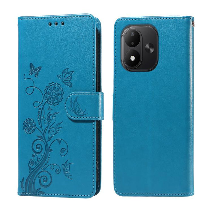Funda de cuero para teléfono con diseño de flores de mariposa en relieve, For Redmi 15a 5G, For Redmi Turbo 5 Max 5G / Poco X8 Pro Max 5G, For Redmi Turbo 5 5G / Poco X8 Pro 5G, For Redmi Note 15 Pro+ 5G 163.3mm / Poco M8 Pro 5G                        ...