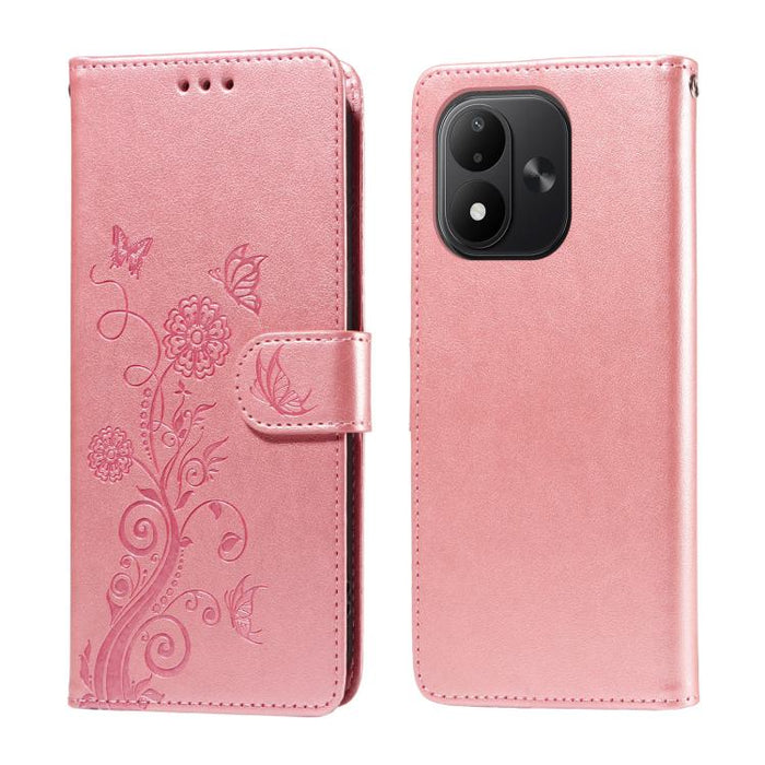 Funda de cuero para teléfono con diseño de flores de mariposa en relieve, For Redmi 15a 5G, For Redmi Turbo 5 Max 5G / Poco X8 Pro Max 5G, For Redmi Turbo 5 5G / Poco X8 Pro 5G, For Redmi Note 15 Pro+ 5G 163.3mm / Poco M8 Pro 5G                        ...
