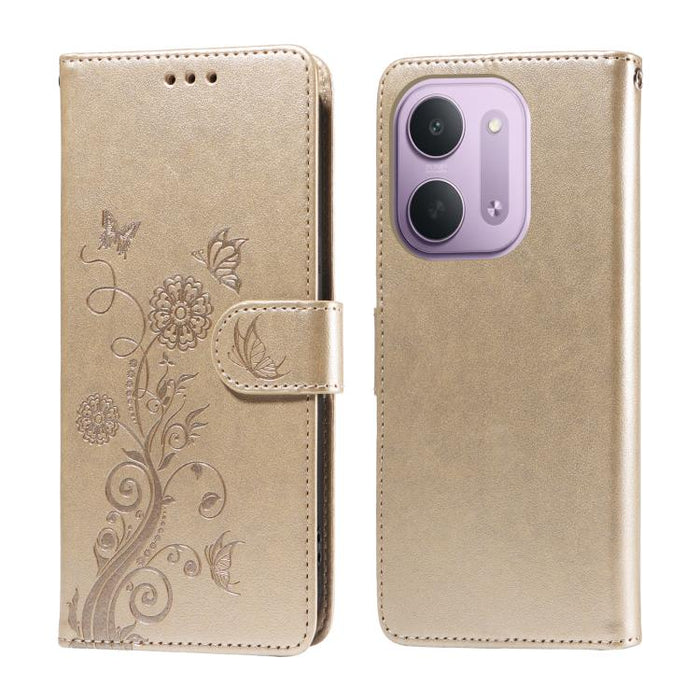 Funda de cuero para teléfono con diseño de flores de mariposa en relieve, For Redmi 15a 5G, For Redmi Turbo 5 Max 5G / Poco X8 Pro Max 5G, For Redmi Turbo 5 5G / Poco X8 Pro 5G, For Redmi Note 15 Pro+ 5G 163.3mm / Poco M8 Pro 5G                        ...