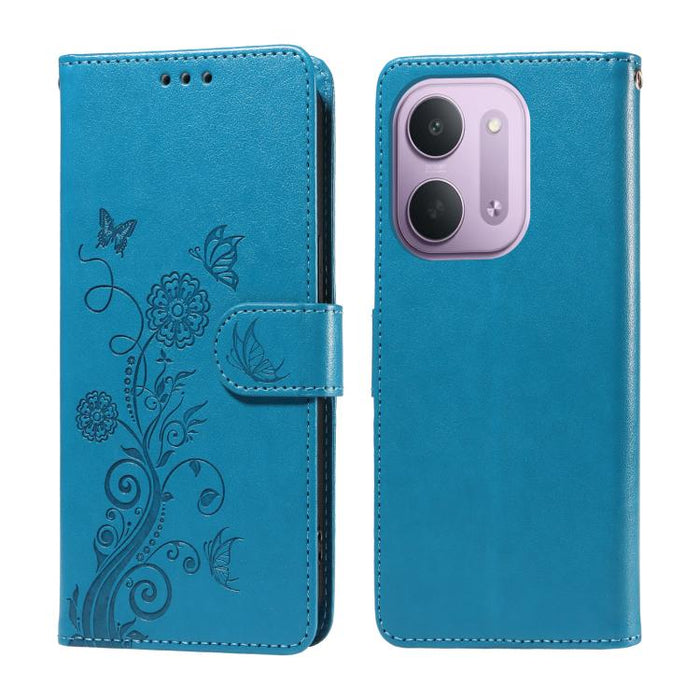 Funda de cuero para teléfono con diseño de flores de mariposa en relieve, For Redmi 15a 5G, For Redmi Turbo 5 Max 5G / Poco X8 Pro Max 5G, For Redmi Turbo 5 5G / Poco X8 Pro 5G, For Redmi Note 15 Pro+ 5G 163.3mm / Poco M8 Pro 5G                        ...
