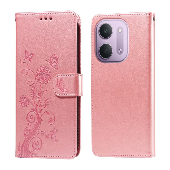 Funda de cuero para teléfono con diseño de flores de mariposa en relieve, For Redmi 15a 5G, For Redmi Turbo 5 Max 5G / Poco X8 Pro Max 5G, For Redmi Turbo 5 5G / Poco X8 Pro 5G, For Redmi Note 15 Pro+ 5G 163.3mm / Poco M8 Pro 5G                        ...