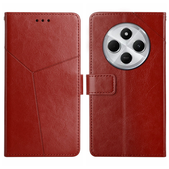 Funda de cuero para teléfono con tapa y patrón en forma de Y, For Redmi A7 Pro 171mm / Poco C85x 5G, For Redmi Note 15 Pro+ 5G Global 163.3mm, For Redmi Note 15 5G Global 164mm, For Redmi Note 15 Pro 4G Global 163.2mm                                   ...