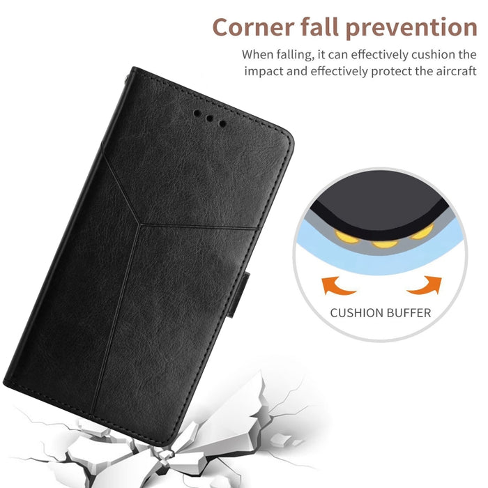 Funda de cuero para teléfono con tapa y patrón en forma de Y, For Redmi Note 14 5G, For Redmi Note 14 Pro+ 5G, For Redmi 14C 4G