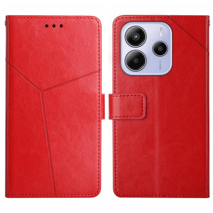 Funda de cuero para teléfono con tapa y patrón en forma de Y, For Redmi A7 Pro 171mm / Poco C85x 5G, For Redmi Note 15 Pro+ 5G Global 163.3mm, For Redmi Note 15 5G Global 164mm, For Redmi Note 15 Pro 4G Global 163.2mm                                   ...