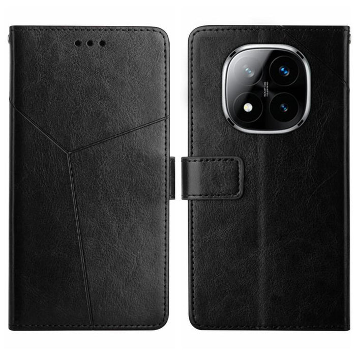 Funda de cuero para teléfono con tapa y patrón en forma de Y, For Redmi A7 Pro 171mm / Poco C85x 5G, For Redmi Note 15 Pro+ 5G Global 163.3mm, For Redmi Note 15 5G Global 164mm, For Redmi Note 15 Pro 4G Global 163.2mm                                   ...