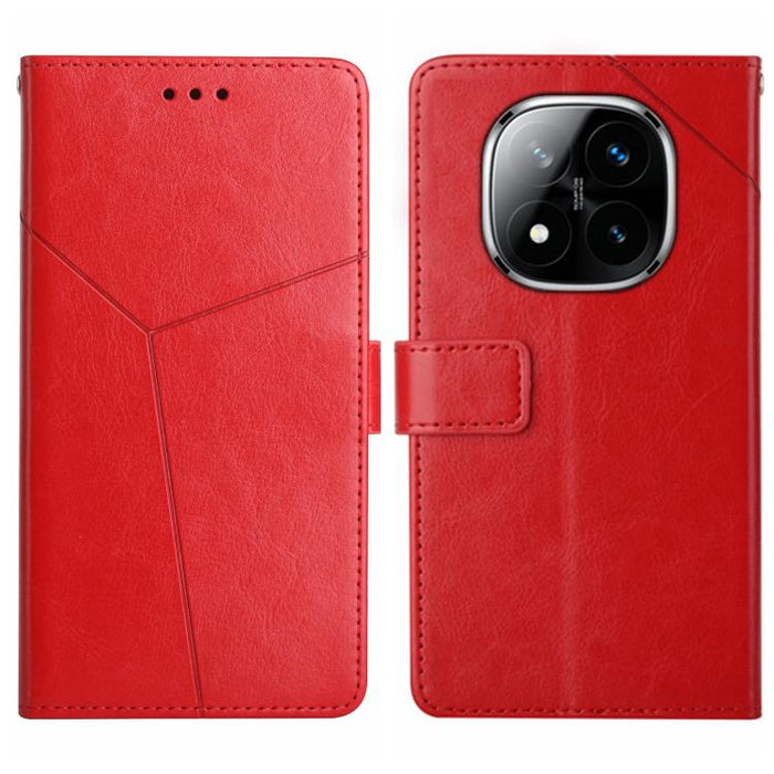 Funda de cuero para teléfono con tapa y patrón en forma de Y, For Redmi A7 Pro 171mm / Poco C85x 5G, For Redmi Note 15 Pro+ 5G Global 163.3mm, For Redmi Note 15 5G Global 164mm, For Redmi Note 15 Pro 4G Global 163.2mm                                   ...