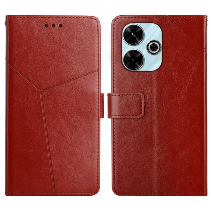 Funda de cuero para teléfono con tapa y patrón en forma de Y, For Redmi A7 Pro 171mm / Poco C85x 5G, For Redmi Note 15 Pro+ 5G Global 163.3mm, For Redmi Note 15 5G Global 164mm, For Redmi Note 15 Pro 4G Global 163.2mm                                   ...