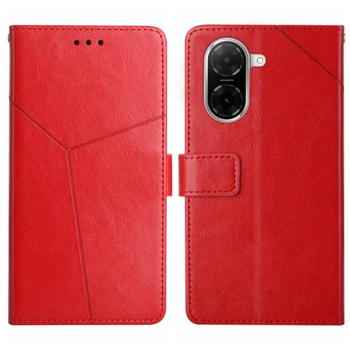 Funda de cuero para teléfono con tapa y patrón en forma de Y, For Redmi A7 Pro 171mm / Poco C85x 5G, For Redmi Note 15 Pro+ 5G Global 163.3mm, For Redmi Note 15 5G Global 164mm, For Redmi Note 15 Pro 4G Global 163.2mm                                   ...